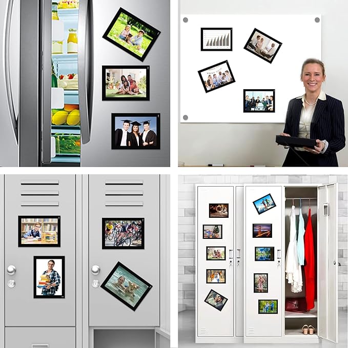 Magnetic Picture Frames 5X7 for Fridge (30 Pack),Magnets Photo Pockets/Sleeves,Decorations for Home/Office/School/Classroom/Lockers/Fridge