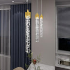 Mini Chandelier Modern LED Gold Pendant Lights for Kitchen Island Small Crystal Hanging Light Dimmable 2700k-6000k