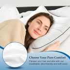 Cervical Neck Pillow for Sleeping, Orthopedic Contour Pillow for Neck and Shoulder Pain Relief, Cervical Memory Foam Support Pillows for Side, Back and Stomach Sleepers