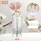 Glass Flower Vase, Aromatherapy Bottle, Small Vase, 6 Sets, Simple, White Transparent, for Birthday, Anniversary, Wedding, Home Decoration