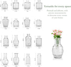 16pcs Glass Bud Vase, Small Vase for Flower, Clear Flower Vases for Centerpieces, Mini Vintage Vase in Bulk for Wedding Table Home Decoration