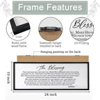The Blessing Christian Song Lyrics Wall Decor Art 24"X10" Quote Christian Bible Verse Religious Scripture Wall Sign (Black)