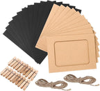 Giantree 20Pcs Photo Banner for Pictures, Paper Picture Frames, 4x6 Inch Photos Banner, Paper Photo Frame Photos String With Clips for Home Wall Decor,School and Office Decor(Style A)