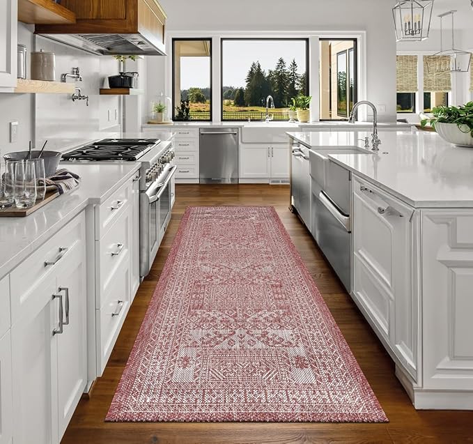 Keen Home Design Terrace Outdoor Runner Rug - 2x12 Washable Indoor/Outdoor Rug for Patio, Kitchen, Balcony, Beach, Garden, Deck and Porch, Size: 2'2"x11'10"