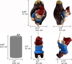 Gnome Tree Hugger Figurines Miniature Fairy Elf Climbing Tree Hanging Statue Garden Sculpture Decorative Outdoor Ornaments