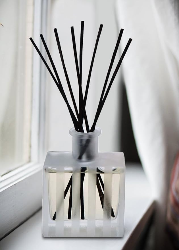 LOVSPA Reed Diffuser Set, Mandarin & Ginger Scented Oil Diffuser with Sticks, Home Fragrance Accessories for Bathroom Shelf Decor, Aroma Diffusers for Home or Office Desk, USA Made