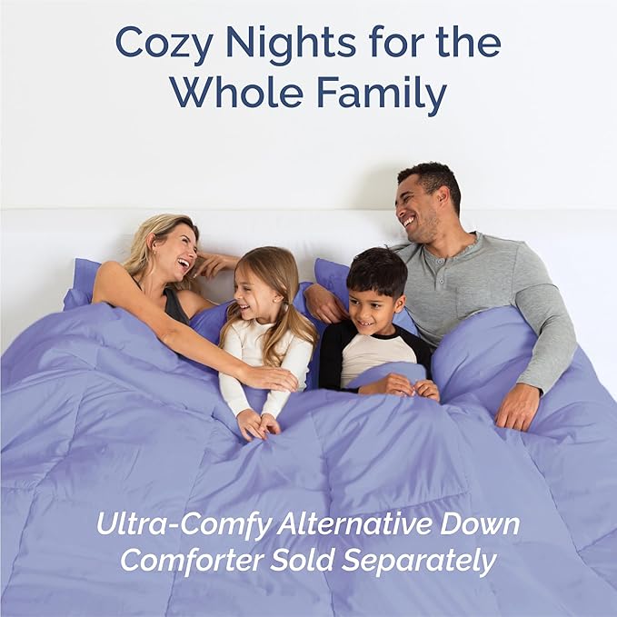 Split King Sheets Set 7 Piece - Includes 4 Pillowcases - Bed Sheets Split King - Soft Hotel Luxury Bedding - Cooling, Comfy & Breathable - 1 Flat & 2 Fitted & 4 Pillowcases w/ Deep Pockets - Lavender