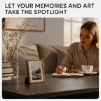 Homeforia 4x6 Picture Frame Bronze, High End Metal 4 x 6 Brass Frames with Mat 3 x 5 for Art, 4x6 Desk Frame Matted to 3x5 inch Photo, 4 by 6 Wall or Tabletop Frame, Tempered Glass, Wall Kit, Set of 1