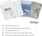 TwoDays Coastal Granddaughter Room Decor, Beachy Aesthetic Wall Collage Kit, Coastal Cowgirl Wall Art Prints for Teen Girls Bedroom, Beach Artwork. (Set of 50, 4" × 6")