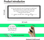 ZZJJHYWGQ Romantic Movie Quote Sign So It's Not Gonna Be Easy Home Wall Decor Art 32"×12" You and Me Everyday Love Family Sign For Master Bedroom Above Bed (Black)