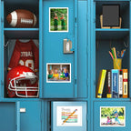 CRUGLA 8x10 White Magnetic Picture Frames for Refrigerator 12 Packs, Modified Magnetic Sheet with Self Adhesive Backing, 8 by 10 Magnetic Photo Craft Frame Set for Glass Window Door Cubicle