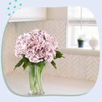 Yatim 21In Pink Artificial Hydrangea Flowers 5 Pcs Real Touch 3D Print Latex Flowers for Wedding Centerpieces Bouquets DIY Floral Decor Home Decoration with Stems
