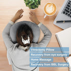 Face Down Pillow for Sleeping - Height Adjustable Face Down Pillow After Eye Surgery, Prone Pillow for Bed Stomach Sleeping, Prone Pillow, Home Massage Pillow, Retinal Vitrectomy Recovery Equipment