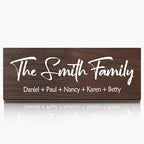 Personalized Family Name Wood Sign - Custom Last Name Plaque, New Family Established Sign, Wedding & Housewarming Gift, Rustic Home Wall Decor Plaque 16"x6"