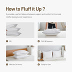 Acanva Cooling Bed Pillows for Sleeping Set of 4, Hotel Quality with Premium Soft and Supportive 3D Down Like Filling for Back, Stomach, or Side Sleepers,Machine Washable, Standard(Pack of 4), White