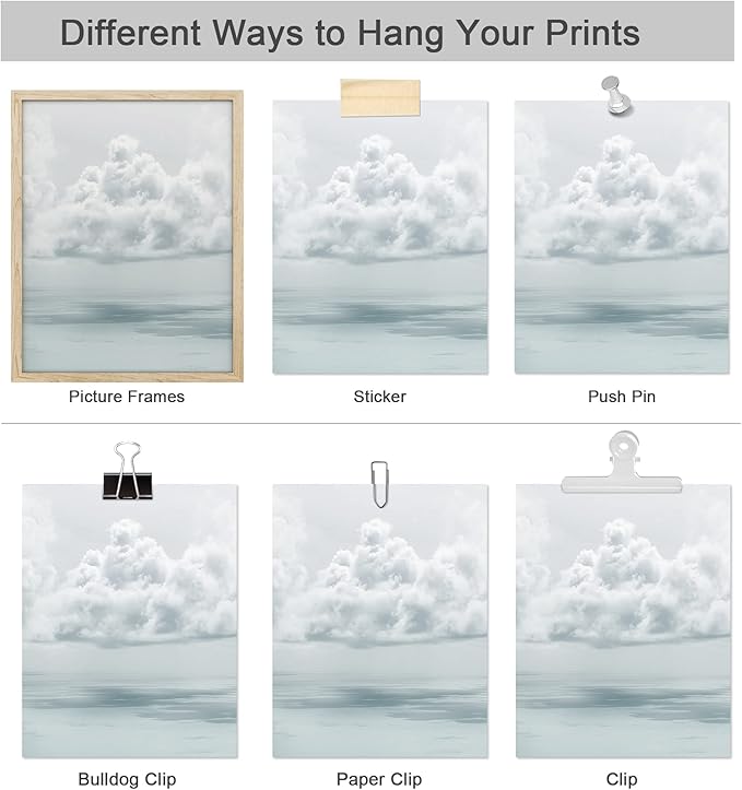 SIGNWIN Poster Bathroom Decor 11"x14"x 4, Wall Art Room Decor Multicolor for Living Room, Bedroom, Office White Nautical Ocean Sea Beach Grass Seagull Landscape Nature Wilderness Realism Landscape