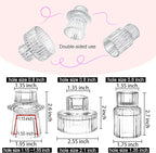 Double Sided Vintage Ribbed Taper Glass Candle Holders,Tea Candle Holder for Table Centerpieces, Wedding Decorations and Dinner Parties (Clear, 3 PCS)