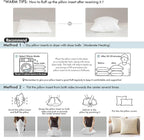 MIULEE 26x26 Pillow Inserts,Set of 2 100% Virgin Microfiber with Cotton Cover Throw Pillows for Couch Sofa and Bed