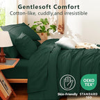 CozyLux Full Size Comforter Sets Emerald Green, 7 Pieces Soft Pinch Pleat Bed in a Bag Full Comforter Set with Sheets, Bed Set with Down Alternative Comforter, Sheets, Pillowcases & Shams