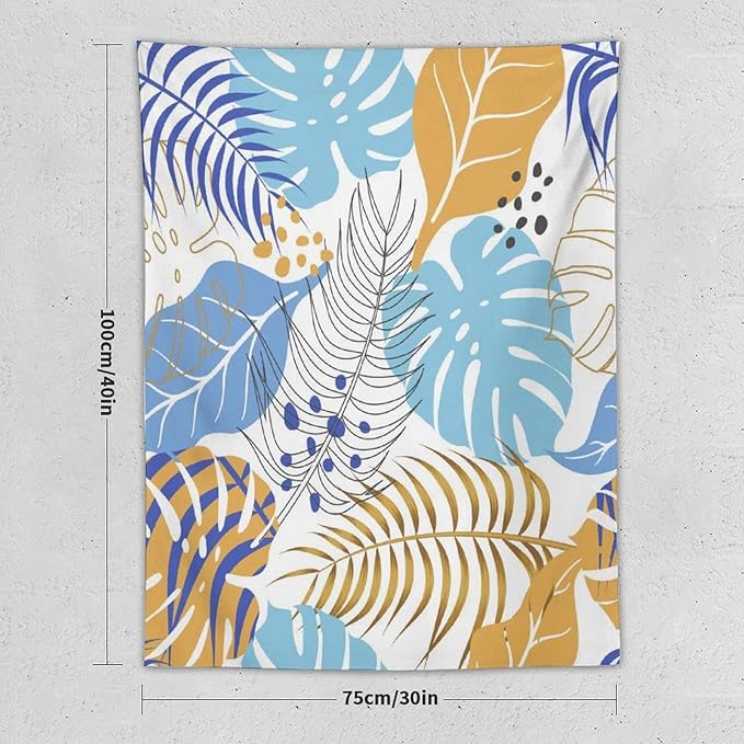 ICMOLYYENLO Tropical Palm Leaves Wall Tapestry, Wall Art for Room Decoration Beautiful Wall Hanging for Bedroom Living Room Dormitory Apartment 40x60 Inch