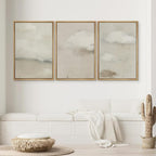 SIGNWIN Framed Canvas Print Wall Art Soft Neutral Cloudscape Minimalist Sky Photography Modern Art Minimalist Black and White for Living Room, Bedroom, Office - 16"x24"x3 Natural