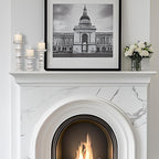 Candle Holder for Pillar Candle Set of 3, Farmhouse Wood Candle Holder, Rustic Wooden Candle Stand, Vintage Tall Candle Stand Decorative for Living Room, Table Centerpiece (Antique White)