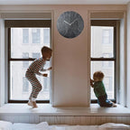 Wall Clock, Silent Clock, Wall Clocks Battery Operated， 12 inch Modern Wall Clock, Suitable for Offices, Living Rooms, Kitchens, Homes, Schools (Gray Without Second Hand)