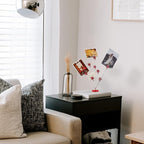 8-branch Family Tree Picture Frame Holder, Card Photo Clips Holder Desk Stand for Memo Paper Note Photo Christmas Wedding Card Display (Red Star)