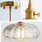 Glass Pendant Lights Kitchen Island, Vintage Pendant Light Fixtures Small Pendant Light Dining Room, Sloped Hanging Lamps for Living Room, Schoolhouse, Entryway, Foyer, E26