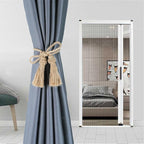 Fenghuangwu Curtain Tiebacks Handmade Decorative Curtain Holdbacks Rope with Tassel (Jute, 4P)