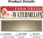 Farm Fresh Watermelon Sign Watermelon Decor Vintage Metal Tin Sign Farmers Market Decor Farm Fresh Watermelon Locally Grown Signs For Home Kitchen Cave Garage Bar Art Plaque Wall Decoration 4x16 Inches