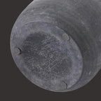 Sunddo Rustic Farmhouse Vase with Handle, 10 inch Black Ceramic Flower Vase, Terracotta Clay Stone Pottery, Black Kitchen Decor, Entryway Shelf Living Room Table Decor