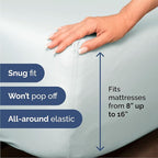 Queen Sheets Set 6 Piece - Bed Sheets Queen Size - Soft Hotel Luxury Bedding - Cooling, Comfy & Breathable - 1 Flat, 1 Fitted & 4 Pillowcases w/ Deep Pockets - Wrinkle Resistant & Fade Free - Ice Blue