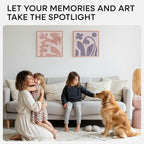 Homeforia 15x15 Picture Frame Rose Gold, High End Metal 15 x 15 Square Poster Frame with Mat 11 x 11 Photo, 15x15 Frame Matted to 11x11 Print, 15by15 Hanging Frames, Tempered Glass, Wall Kit, Set of 1