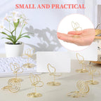 48 Pcs Gold Butterfly Photo Holders Table Number Photo Clips Holder Butterfly Decoration Name Place Card Stand for Centerpieces Wedding Reception, Party, Birthday