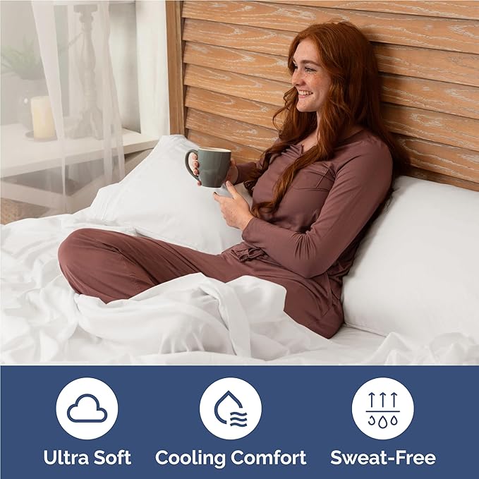 Twin XL Size 3 Piece Sheet Set - Comfy Breathable & Cooling Bed Sheets Set - Hotel Luxury Bedding for Women, Men, Kids, Teens, Boys & Girls - Deep Pockets and Wrinkle Free - Oeko-Tex - Antique White