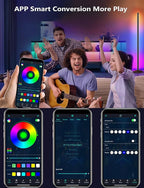 Corner Floor Lamp, Smart RGB Floor Lamp with Remote and APP Control, 16 Million Colors Floor Lamps for Living Room with Music Sync, Color Changing Ambient Lighting Corner Lamp for Bedroom Gaming Room