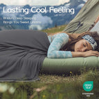 Twin XL Cooling Comforter with Tencel™ Fill for Hot Sleepers & Night Sweats - Lightweight, Breathable,Double-Sided Cold Blanket All Season Thin Bedding (Grey, Twin/Twin XL 68"x 90")