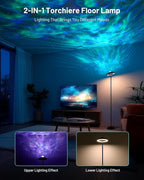 LED Floor Lamp with RGB Star Projector & Remote, Stepless 3000-6000K Color Changing Standing Lamp, Dimmable Black Corner Lamp, 15W Modern 69" Tall Light for Bedroom, Kids Room, Living Room