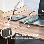 24" White Table Lamp Set of 2 Touch Control, Lamps for Living Room with USB, 3-Way Dimmable Bedside Nightstand Lamps, Gold Lamp Set for Bedroom, Marble Base Side Lamp for End Tables, Bulbs Included