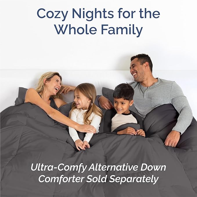 King Sheets Set 6 Piece - Includes 4 Pillowcases - Bed Sheets King Size - Soft Hotel Luxury Bedding - Cooling, Comfy, Cozy & Breathable - 1 Flat & 1 Fitted & 4 Pillowcases w/ Deep Pockets - Dark Grey