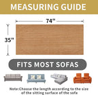 HAOMAIJIA Waterproof Couch Cover for Dogs Washable,Fuzzy Pet Couch Covers for Sofa,Thick Soft Dog Bed Cover Non-Slip Couch Covers for 3 Cushion Couch Sofa Pet Friendly(Khaki, 35" x 74")