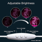 WLHOPE Pink Led Hand Neon Sign for Wall Decor Gesture USB Nail Hand Man Cave Neon Light Sign for Bedroom Home Bar Girls Room Nail Room Salon Party Decor Gift for Women