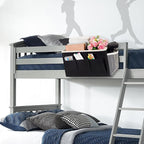 Bedside Storage Caddy/Bedside Hanging Storage Bag for Headboards Bunk Beds Dorm Rooms Book Phone Magazine Holder (New Black)