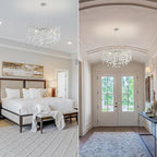 Modern Round Crystal Chandeliers, 30" Crystal Chandeliers for Dining Room,Silver Tree Branches Chandelier, for Living Room,High Ceiling,Foyer,Entryway,Kitchen Island