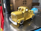 Metal Truck Decor,Farmhouse Truck Decor,Decorative Tabletop Storage & Pick-up Metal Truck Planter,12.5" x 5.75" x 6.25" inches (Yellow)