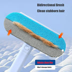 2 PCS Pet Hair Remover for Furniture,4 in 1 Reusable Lint Brush with 17-Inch Handle, Washable Tool for Dog and Cat Hair on Couches, Carpets, Clothes, Bedding, and Cars