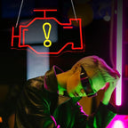 Check Engine Neon Sign Led Neon Lights Neon Signs for Wall Decor Light Up Sign for Birthday Party Club Gift