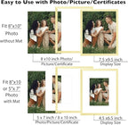 12 Packs 8x10 Picture Frames, Display 5x7 with Mat or 8x10 Without Mat, Gallery Wall Frame Set, 8 by 10 Frames Bulk Set of 12 Collage Wall Decor Photo Frames Set for Wall and Tabletop, Gold