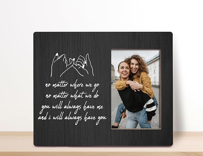 Orchroma Friends Picture Frame,Long Distance Friends Gifts,Soul Sister Photo Frame,Friendship Gifts for Women,8x10 Inch (Black)
